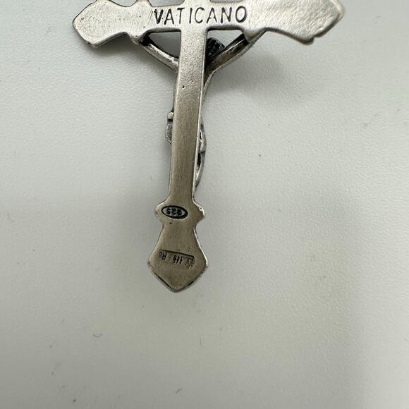 Vatican sterling silver multicolor semiprecious agate Catholic rosary necklace - Picture 8 of 9